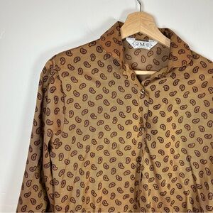 Vintage JME brown paisley top